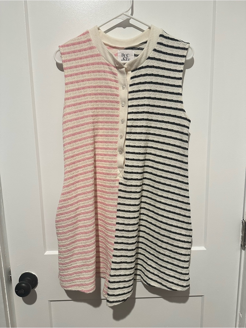 BUCKETLIST Striped Sleeveless Romper